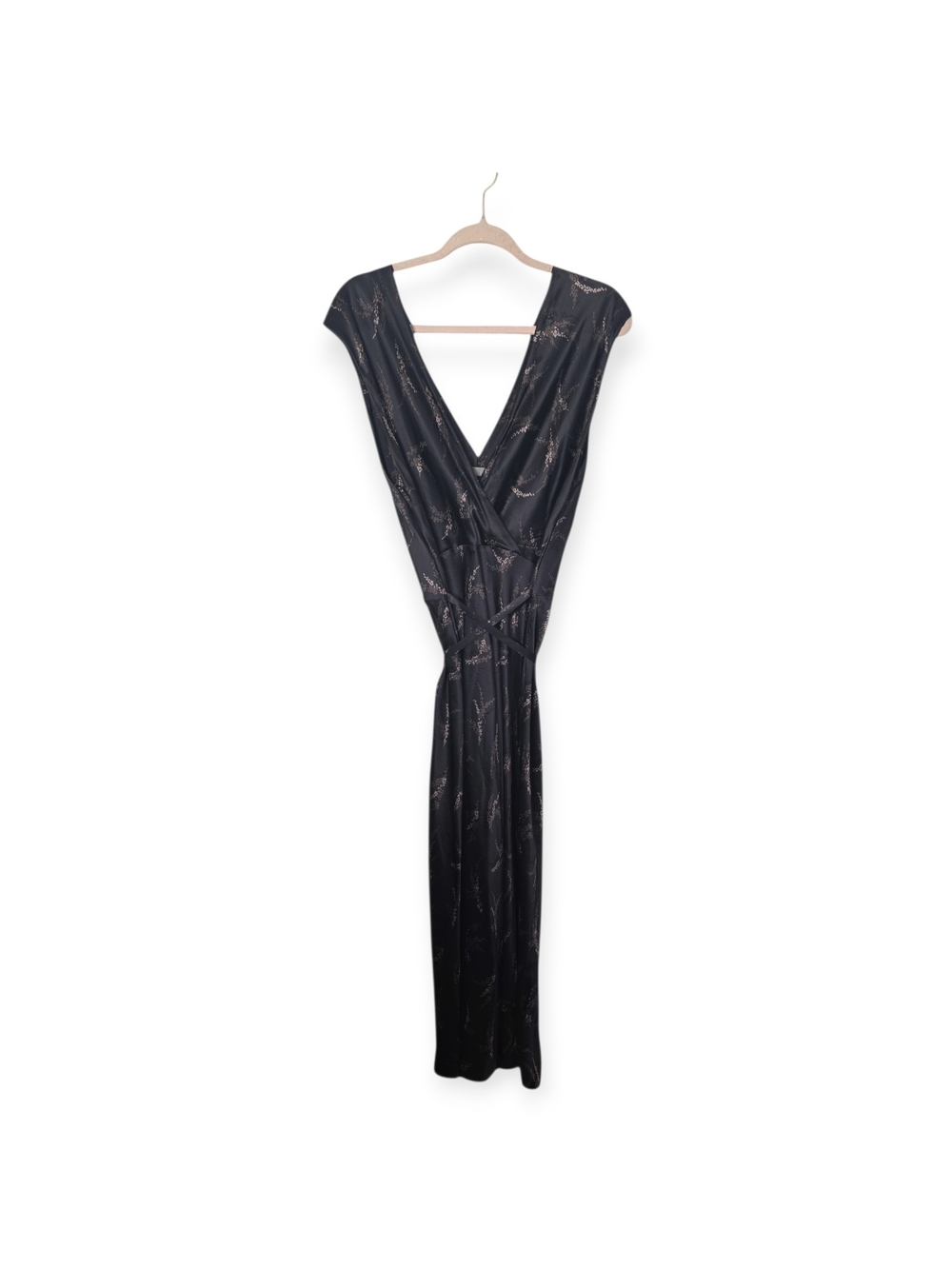 Women's Vince silk, plunge neck midi dress, size large